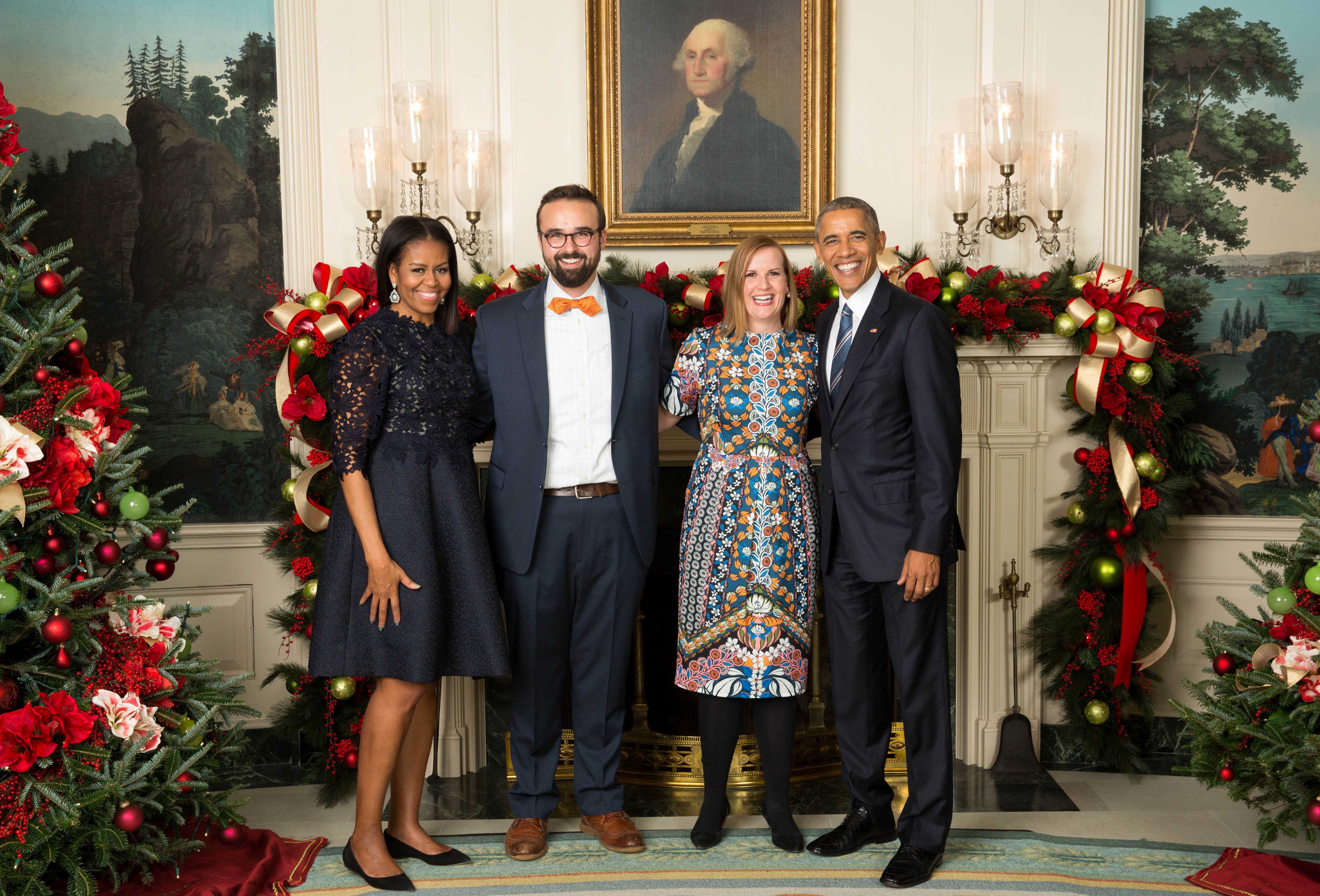Adam and Susan at White House Christmas Party 2016