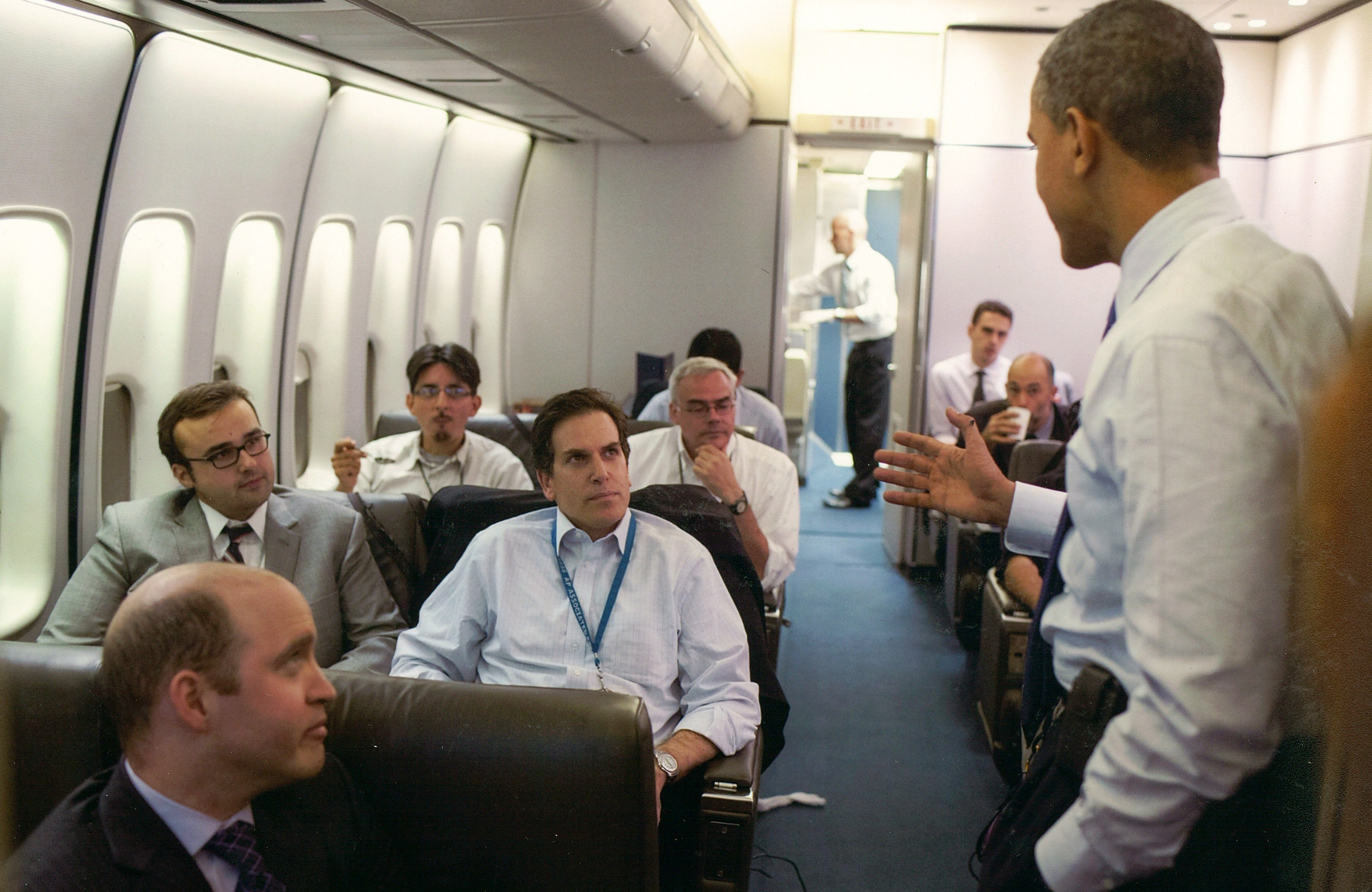 Adam on Air Force One with President Obama
